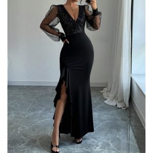 Rochie cu decolteu în V