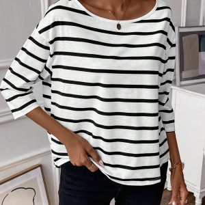 Bluză lejeră cu umăr căzut SHEIN