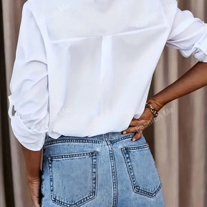 Bluză lejeră cu umăr căzut SHEIN