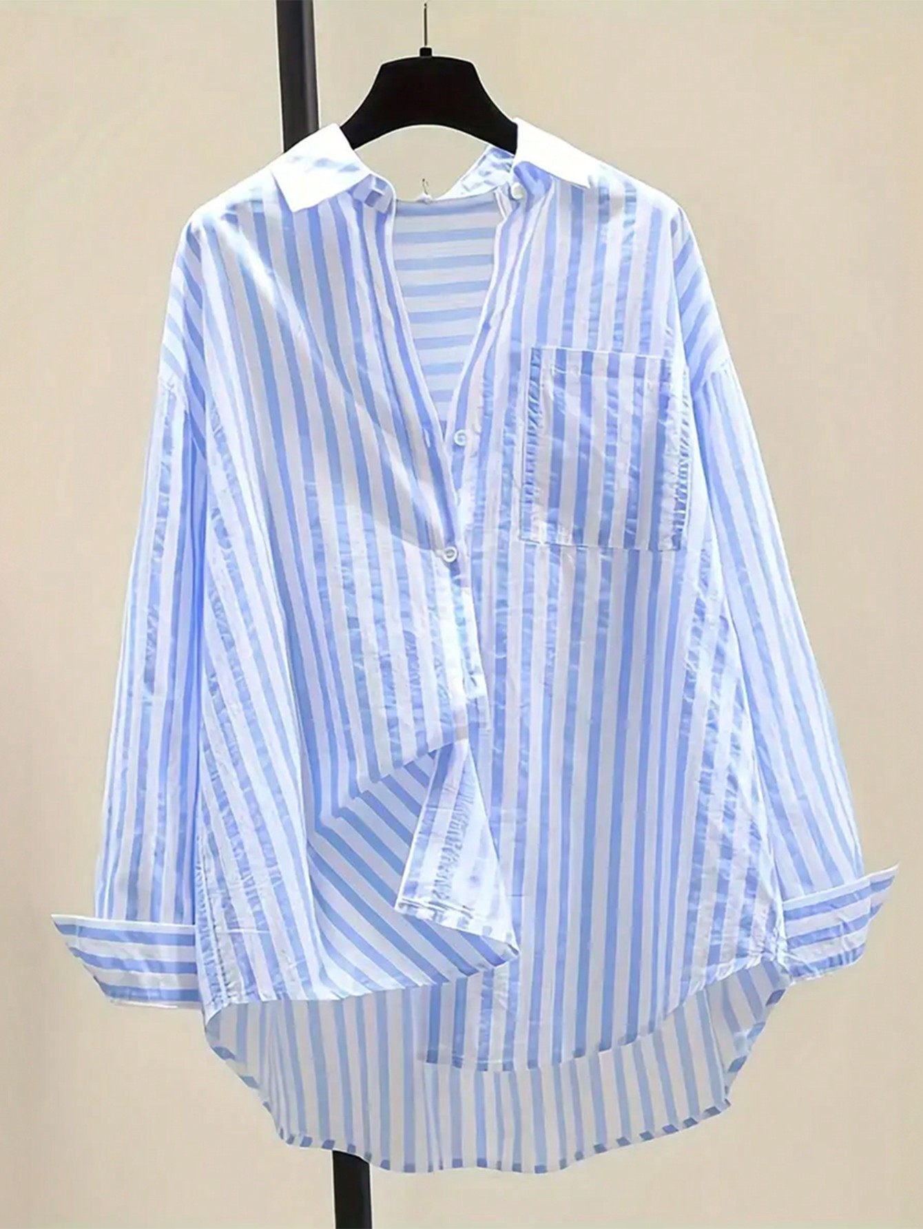 shein@v1@151 Bluză lejeră cu umăr căzut SHEIN