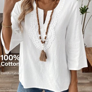 Bluză lejeră cu umăr căzut SHEIN