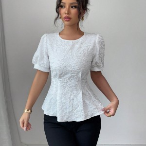 Bluză lejeră cu umăr căzut SHEIN