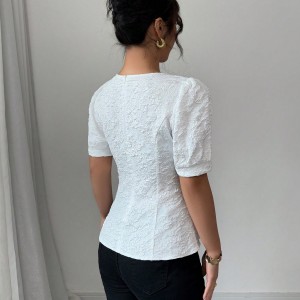 Bluză lejeră cu umăr căzut SHEIN