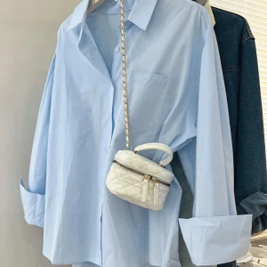 Bluză lejeră cu umăr căzut SHEIN